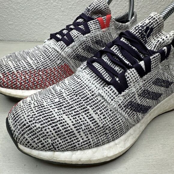 Adidas PureBoost Go Gray Purple White Running Shoes - Picture 5 of 7